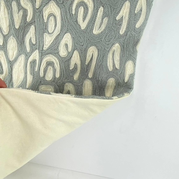 West Elm Accents West Elm Animal Print Crewel Pillow Cover 2 Square